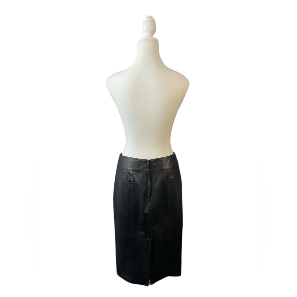Danier - Vintage Italian leather midi length skirt - Picture 2 of 8